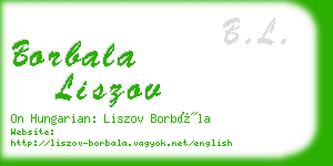 borbala liszov business card